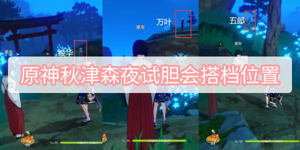 原神秋津森夜试胆会搭档位置