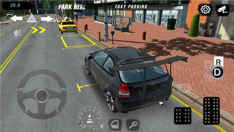 手动挡停车场驾驶视角展示