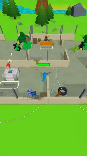 僵尸防御站游戏界面展示 策略塔防战斗场景