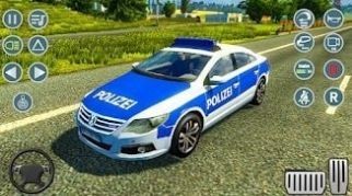 3D警车停车场游戏驾驶界面展示 警车驾驶模拟截图