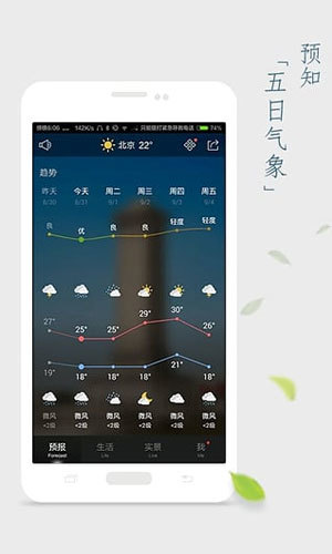 天气通安卓版界面展示